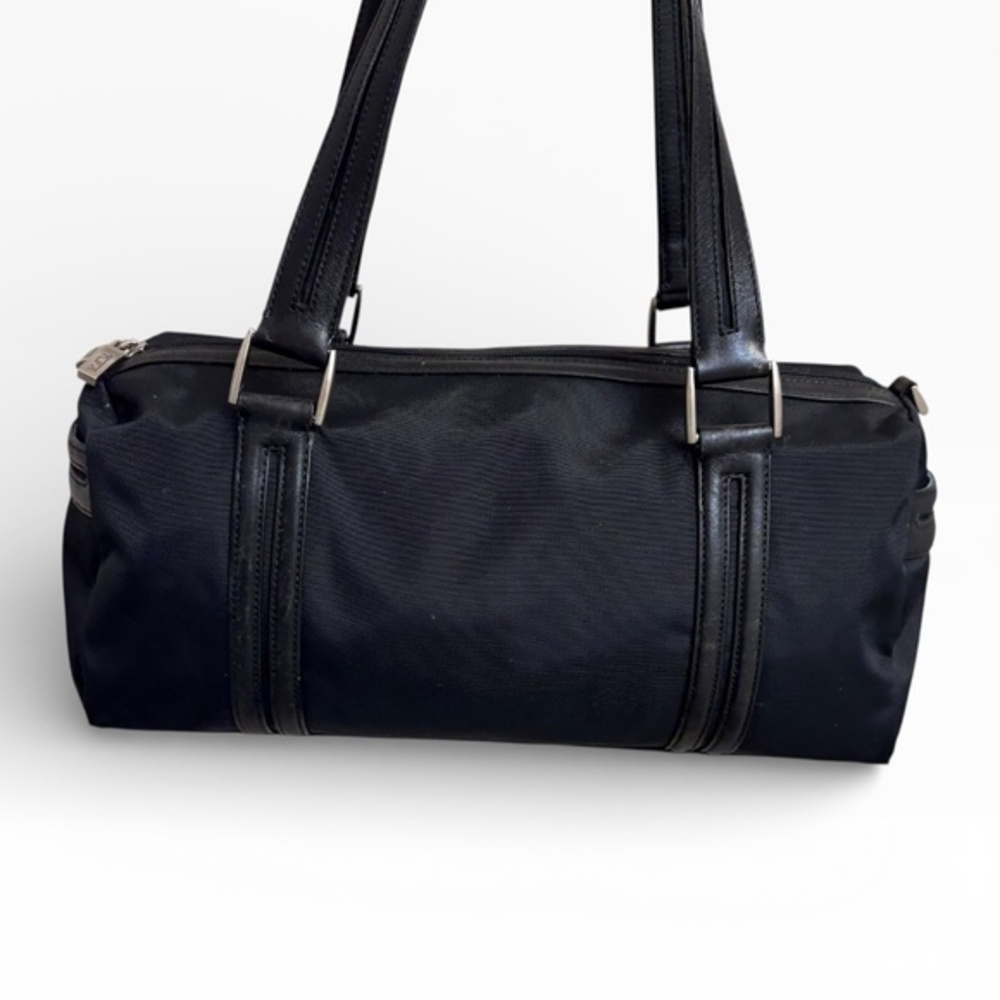 TUMI ballistic black nylon & leather shoulder bag